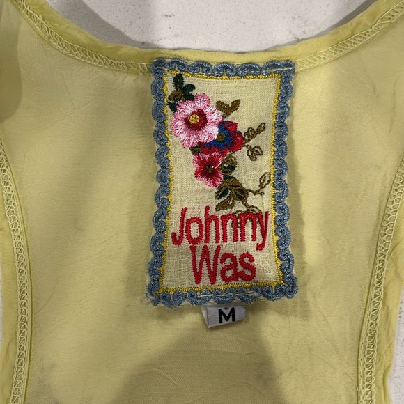 Johnny Was embroidered  racer back top sz Med - Picture 4 of 5